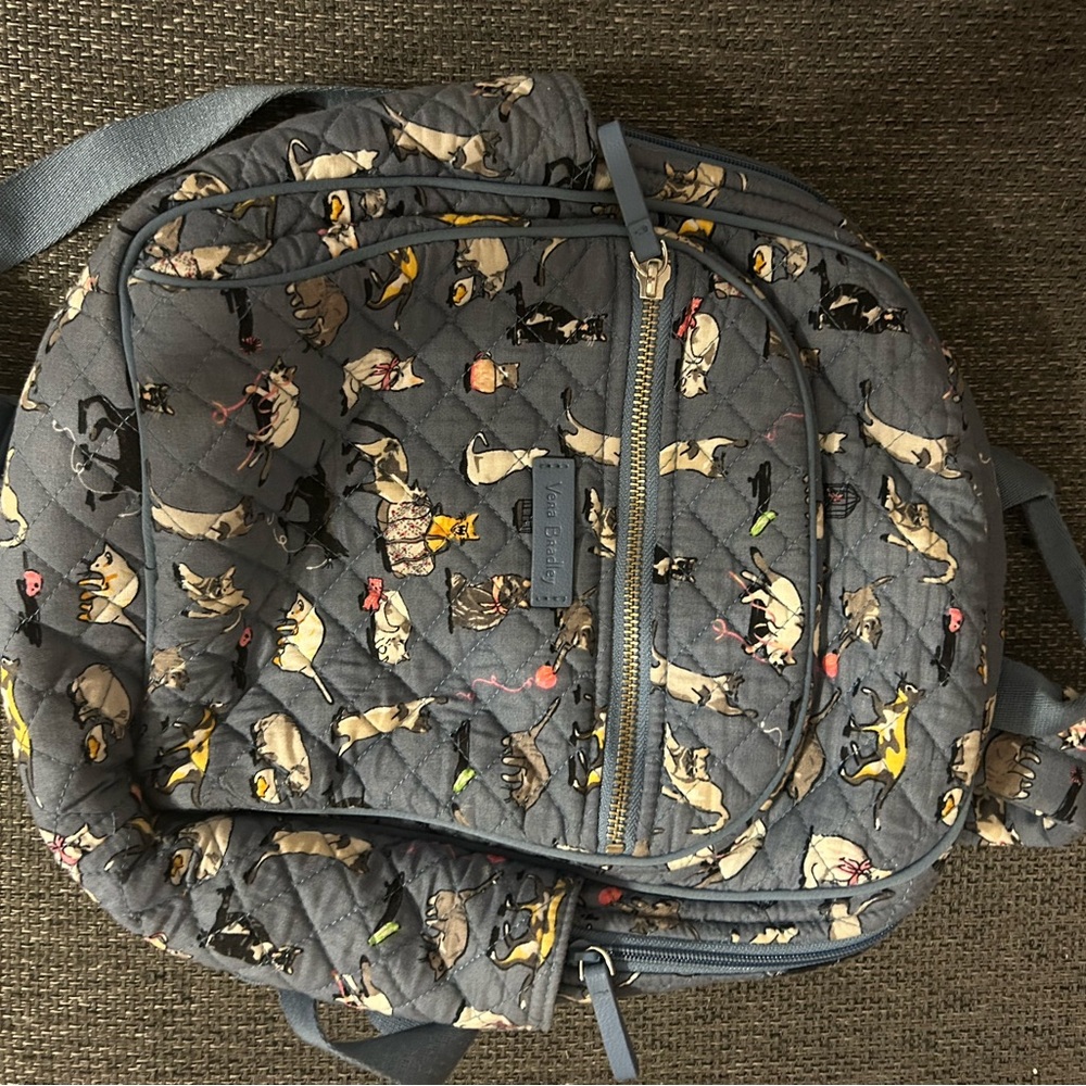 Vera Bradley Cat’s Meow Print Mini Backpack - Picture 2 of 5